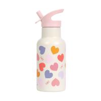 A Little Lovely Company RVS Drinkfles - Hearts