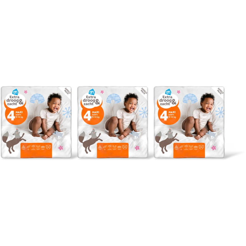 AH EDEZ open luiers maat 4 3-pack