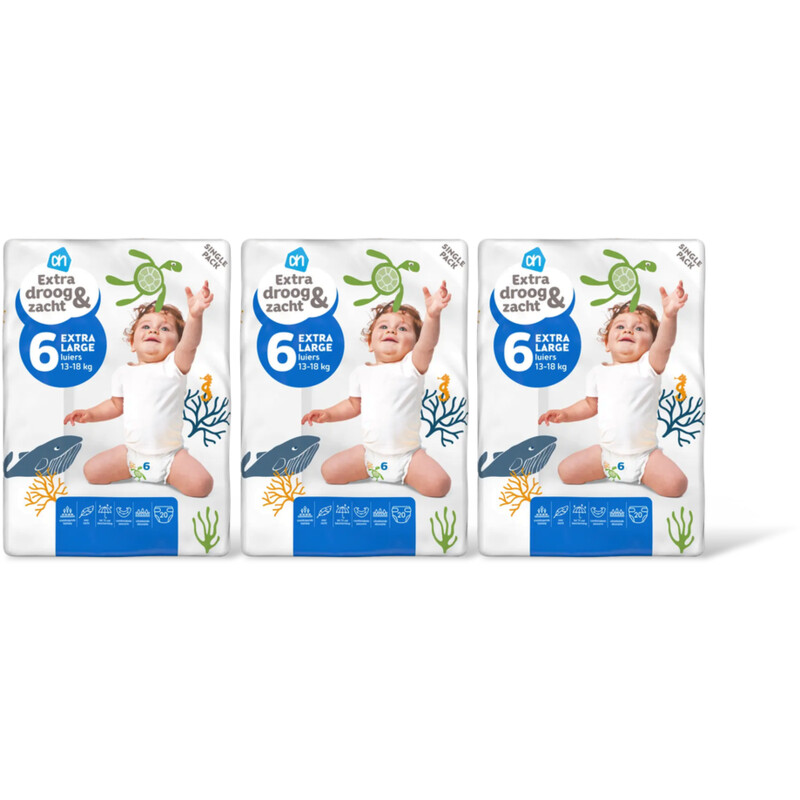 AH EDEZ open luiers maat 6 3-pack