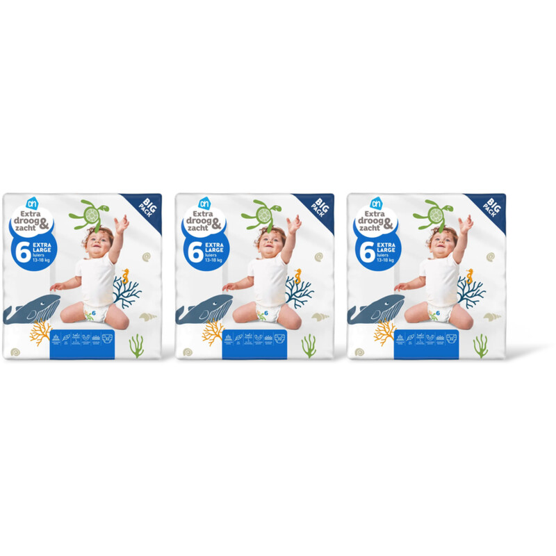 AH Extra droog&zacht luiers maat 6 3-pack