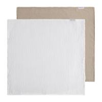 Baby's Only Hydrofiele Doek – Tender – Beige/Wit – 65 x 65 cm – 2-Pack