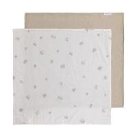 Baby's Only Tender Hydrofiele Doek - 2-Pack - 65x65 cm - Beige / Clover