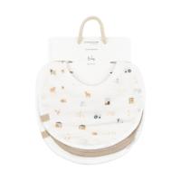 Bamboom Slabbetjes met drukknoop - 3 stuks - The Farm - One Size