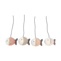 Bamboom Speelgoed Muziekmobiel - Fish Pink - 4 Stuks