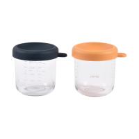 Beaba Glazen Bewaarpotje 250 ml – 2 Stuks – Blue/Honey