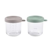 Beaba Glazen Bewaarpotje 250 ml – 2 Stuks – Groen