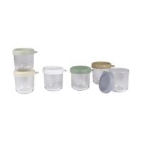 Beaba Glazen Bewaarpotjes - 250 ml - 6 Stuks - Natural Color Mix