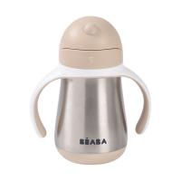 Béaba RVS Drinkbeker Met Rietje - Clay - 250 ml