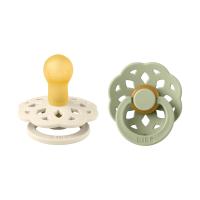 BiBs Boheme Fopspeen - Rond - 2 Stuks - 0-6 Mnd - Ivory/Sage