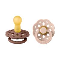 BiBs Boheme Fopspeen - Rond - 2 Stuks - 6-18Mnd - Woodchuck/Blush