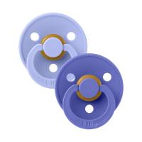 BiBs Colour Fopspeen - Rond - 2 Stuks - 0-6 Mnd - Hush / Grape - 110472