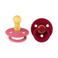 Bibs Fopspeen 0-6mnd Coral/Ruby (2 stuks)