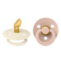 BiBs Fopspeen - Anatomisch - 2 Stuks - 0-6 Mnd - Ivory/Blush