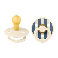 Bibs Fopspeen Latex Studio Pin Ivory Steel Blue Mix Size 1 (2-Pack)