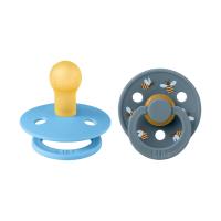 BiBs Studio Colour Fopspeen - Rond - 2 Stuks - 0-6 Mnd - Bumblee Breeze