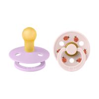 BiBs Studio Colour Fopspeen - Rond - 2 Stuks - 0-6 Mnd - Ladybug Violet Sky Mix