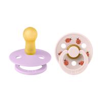 BiBs Studio Colour Fopspeen - Rond - 2 Stuks - 6-18 Mnd - Ladybug Violet Sky Mix