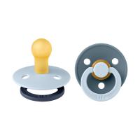 BiBs Studio Fusion Fopspeen - Rond - 2 Stuks - 6-18 Mnd - Baby Blue/Petrol