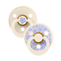 BiBs Studio Jasmin Fopspeen - Rond - 2 Stuks - 6-18 Mnd - Ivory Mix