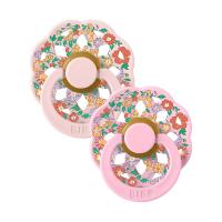 BiBs x Liberty Chloe Meadow Fopspeen - Rond - 2 Stuks - 6-18 Mnd - Blossom Mix