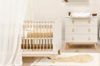 Bopita Ledikant 60 x 120 cm - Commode - Lines - Dune/Natural