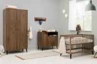 Bopita Ledikant 60 x 120 - Commode - 2‑Deurskast - Zara - Walnoot