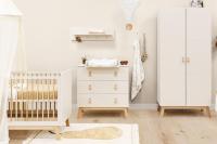 Bopita Ledikant 70 x 140 cm - Commode - Kast 2drs - Lines - Dune/Natural