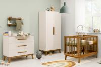 Bopita Ledikant 70 x 140 - Commode - 2-Deurskast - Kaleo - Dune /Rose Wood