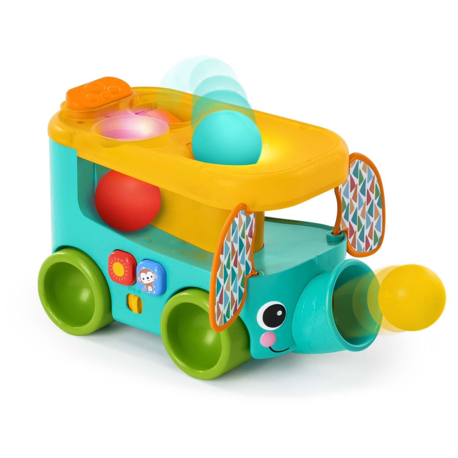 Bright Starts pop & roll safari bus