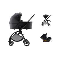 Britax Römer RIO Diamond Style 3-in-1 Kinderwagen - Carbon Black | Kidsriver Autostoel - Curve - Black