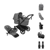 Bugaboo Donkey 6 Single Kinderwagen 2-in-1 - Essentiël Bundel - Black/Moon Grey