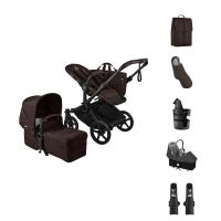 Bugaboo Donkey 6 Single Kinderwagen 2-in-1 - Essentiël Bundel - Black/Cocoa Brown