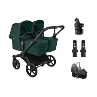 Bugaboo Donkey 6 Twin Essentiële Bundel - Black/Fern Green