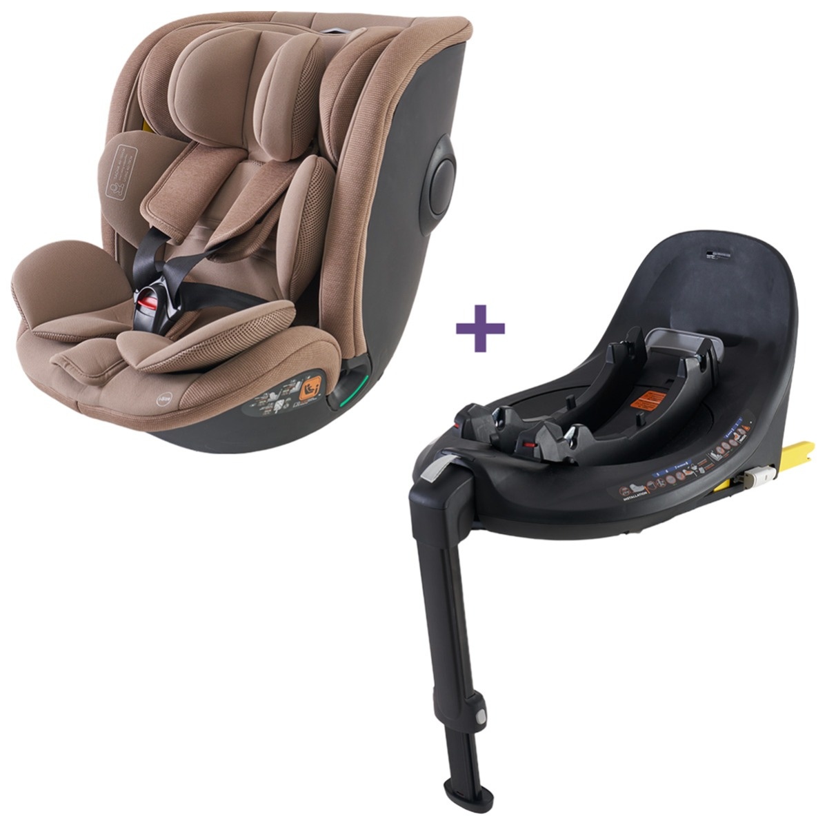 Bundel Prénatal autostoel Sacha & base taupe