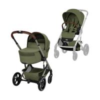Cybex Balios S Lux Kinderwagen Met Opvouwbare Reiswieg Taupe - Moss Green