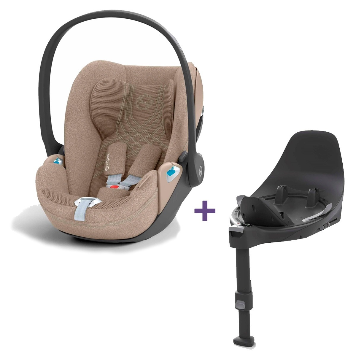 Cybex Bundel Cloud T i-Size plus autostoel Cozy Beige met Base T i-Size