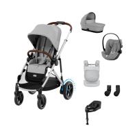 Cybex e-Gazelle S 3-in-1 Kinderwagen Set M Incl. Amya - Silver/Stone Grey