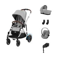 Cybex e-Gazelle S 3-in-1 Kinderwagen Set M - Silver/Stone Grey