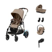 Cybex e-Gazelle S 3-in-1 Kinderwagen Set M - Taupe/Almond Beige