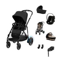 Cybex e-Gazelle S 3-in-1 Kinderwagen Set XL - Black/Moon Black