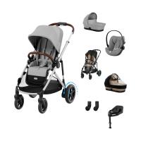 Cybex e-Gazelle S 3-in-1 Kinderwagen Set XL - Silver/Stone Grey