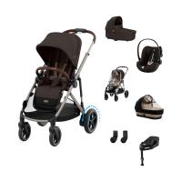 Cybex e-Gazelle S 3-in-1 Kinderwagen Set XL - Taupe/Chocolate Brown