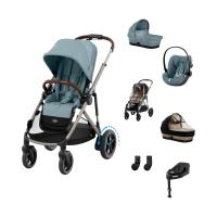 Cybex e-Gazelle S 3-in-1 Kinderwagen Set XL - Taupe/Stormy Blue