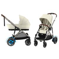 Cybex E-Gazelle S Kinderwagen 2-in-1 - Taupe - Seashell Beige / Light Beige