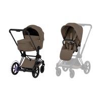Cybex e-Priam 5 Comfort Kinderwagen 2-in-1 - Matt Black/Coconut Brown