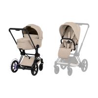 Cybex e-Priam 5 Comfort Kinderwagen 2-in-1 - Matt Black/Cozy Beige
