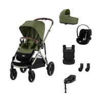 Cybex Gazelle S 3-in-1 Kinderwagen Set M Incl. Amya - Taupe/Moss Green