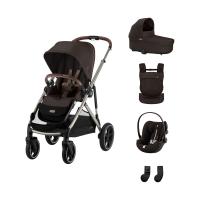 Cybex Gazelle S 3-in-1 Kinderwagen Set S Incl. Amya - Taupe/Chocolate Brown