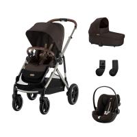 Cybex Gazelle S 3-in-1 Kinderwagen Set S - Taupe/Chocolate Brown