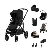 Cybex Gazelle S 3-in-1 Kinderwagen Set XL Incl. Amya - Black/Moon Black